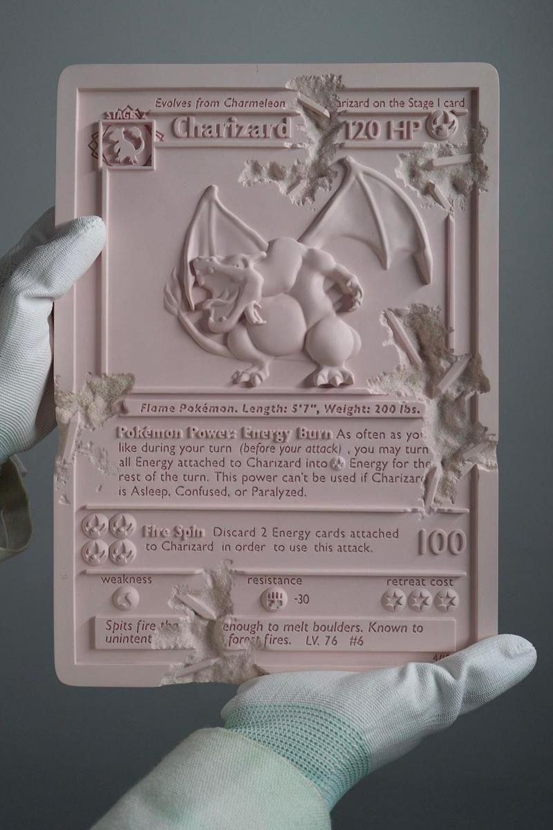 Daniel Arsham Crystallized Charizard Card Sculpture Pink