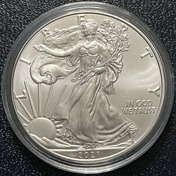 2018 American Silver Eagle BU Type 1, Encapsulated