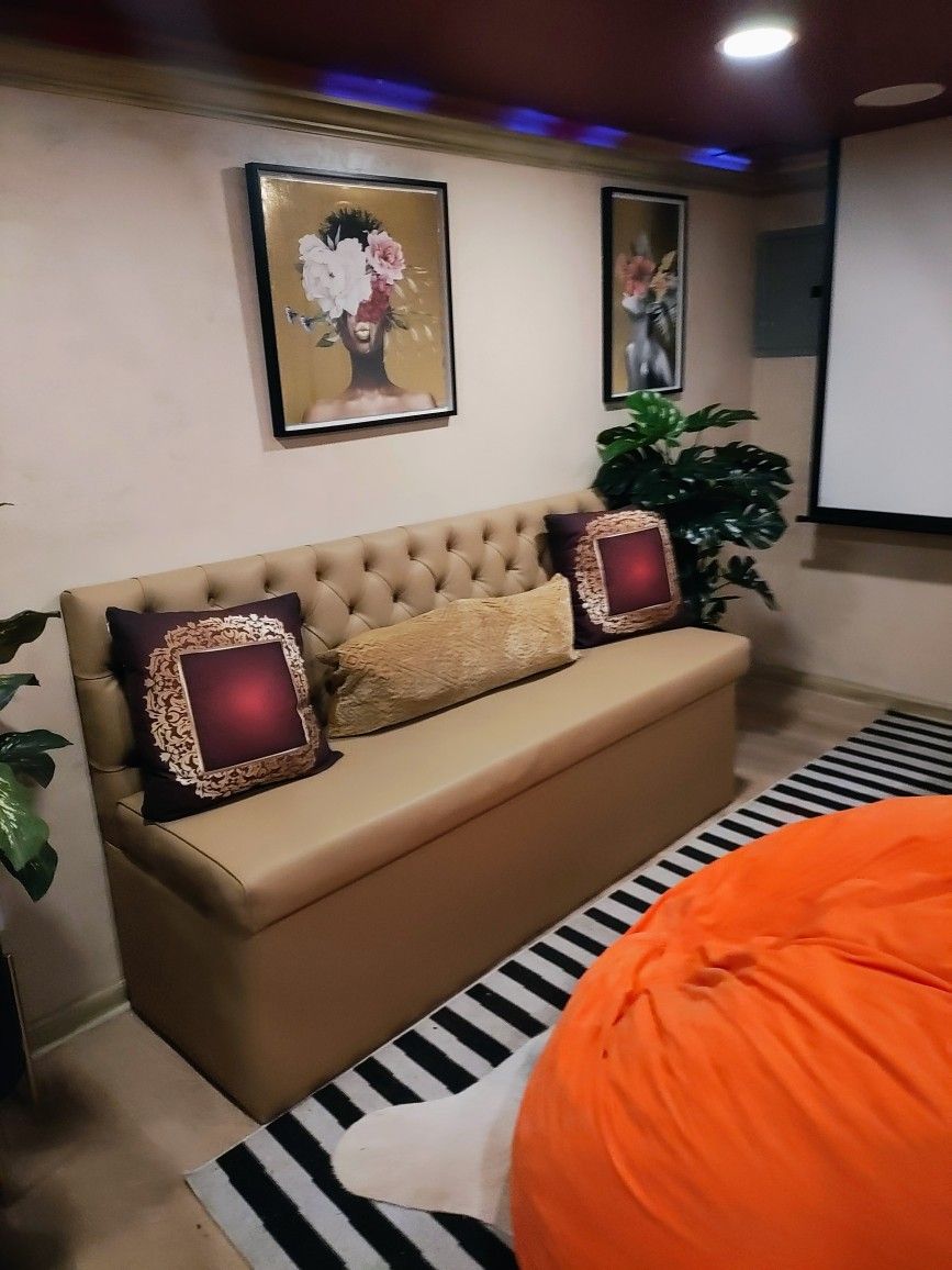 Upholstered Leather Benches