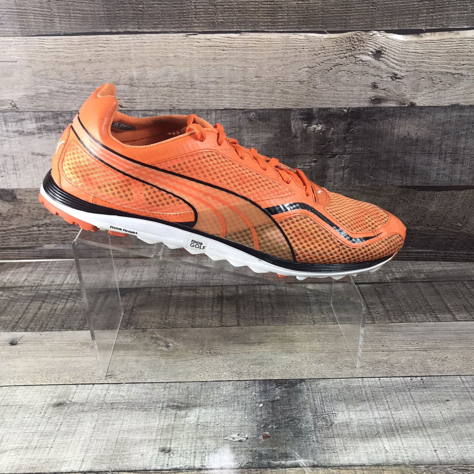 Puma Mens Faas Foam Orange Golf Shoes Size 11.5