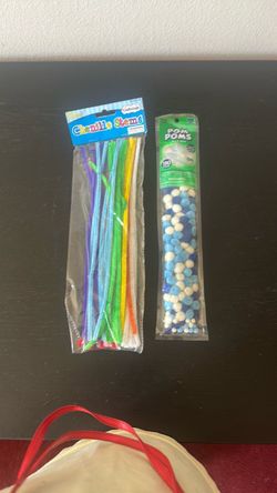 Chenille Stems and Pom Poms Craft Supply Bundle