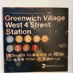 19x19 NYC Subway Oil Canvas Artwork 