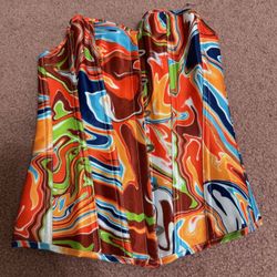 New small paisley Tye dye corset renaissance lingerie top costume 60s boho vintage hippie hippy