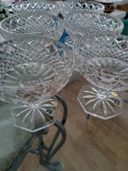 Bohemia Crystal Set Of 6 Sherbet Bowls New