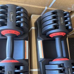 New Funcode Adjustable Dumbbell For Home Gym Each Dumbbell (6.6 Lbs To 44 Lbs) For The Set $160 
