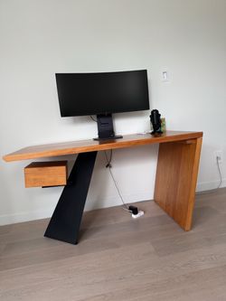 Modern Homary Walnut Executive Desk | 55"