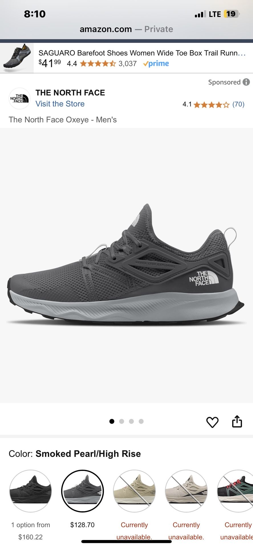 The North Face Oxeye - Men's size 12 New