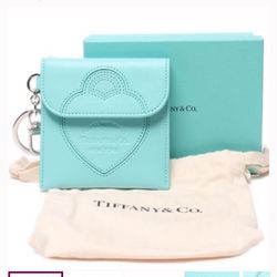 Tiffany & Co Blue Leather Keychain Bag Charm
