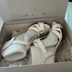 High Heels Marc Fisher White And Brown 