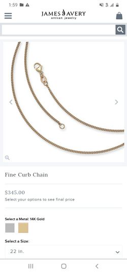 James avery 2024 fine curb chain