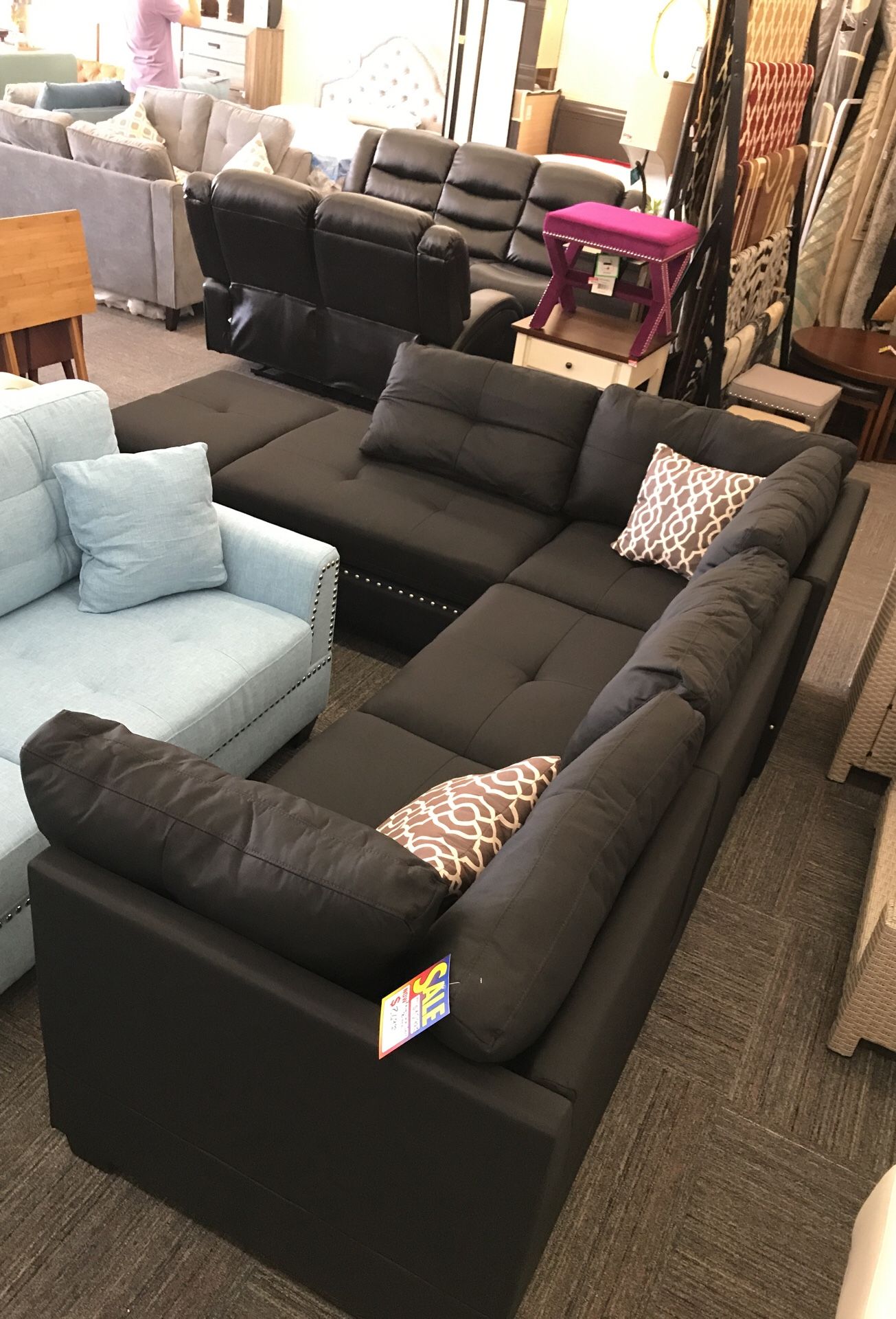Brand New Black Sectional