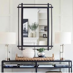 New black metal mirror