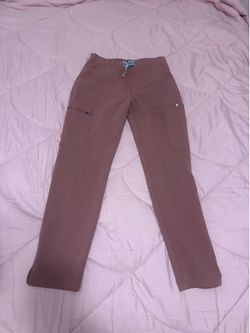 Figs XS Petite Yola Slim Scrub Pants Mauve