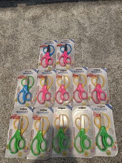 12 Pairs Of Westcott Kids Scissors 6+ 5 Inch
