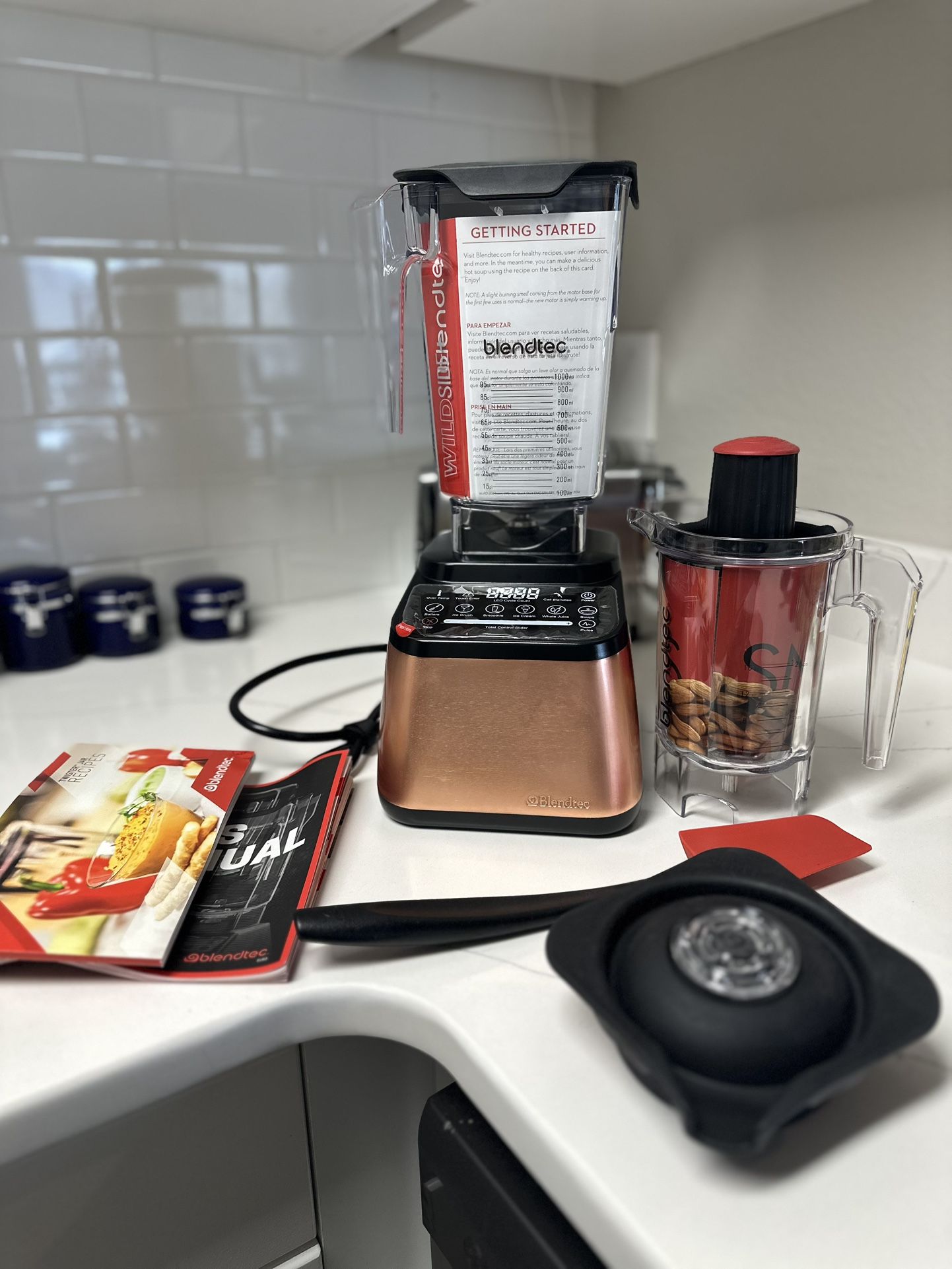 Copper Blendtec With Nut Butter Attachment
