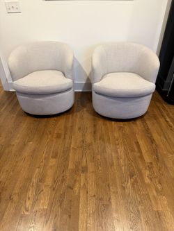 Set Of West Elm Swivel Chairs