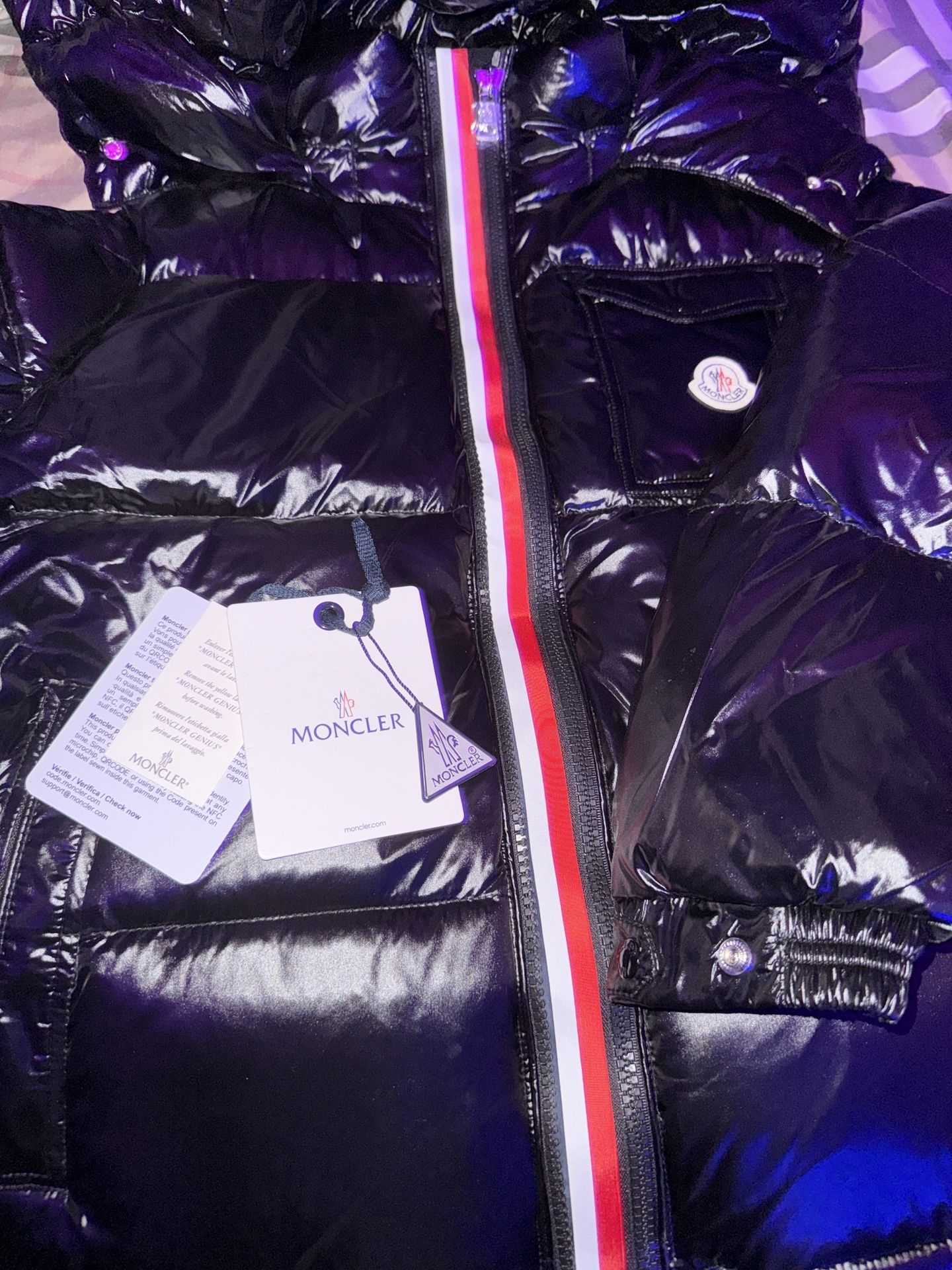 Moncler Montbeliard Puffer Jacket Black Size S