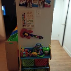 Stand With 4 Toy Organizer Bins