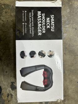 Neck Massager with Heat, Shiatsu Massager for Neck, Back, Shoulder, Foot and Leg, Deep Tissue 3D Kne