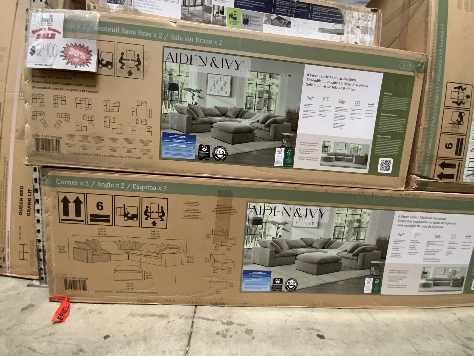 Sereen 6-piece Fabric Modular Sectional