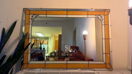 Decorative Art Nouveau Style Wall Mirror – 40” × 28”