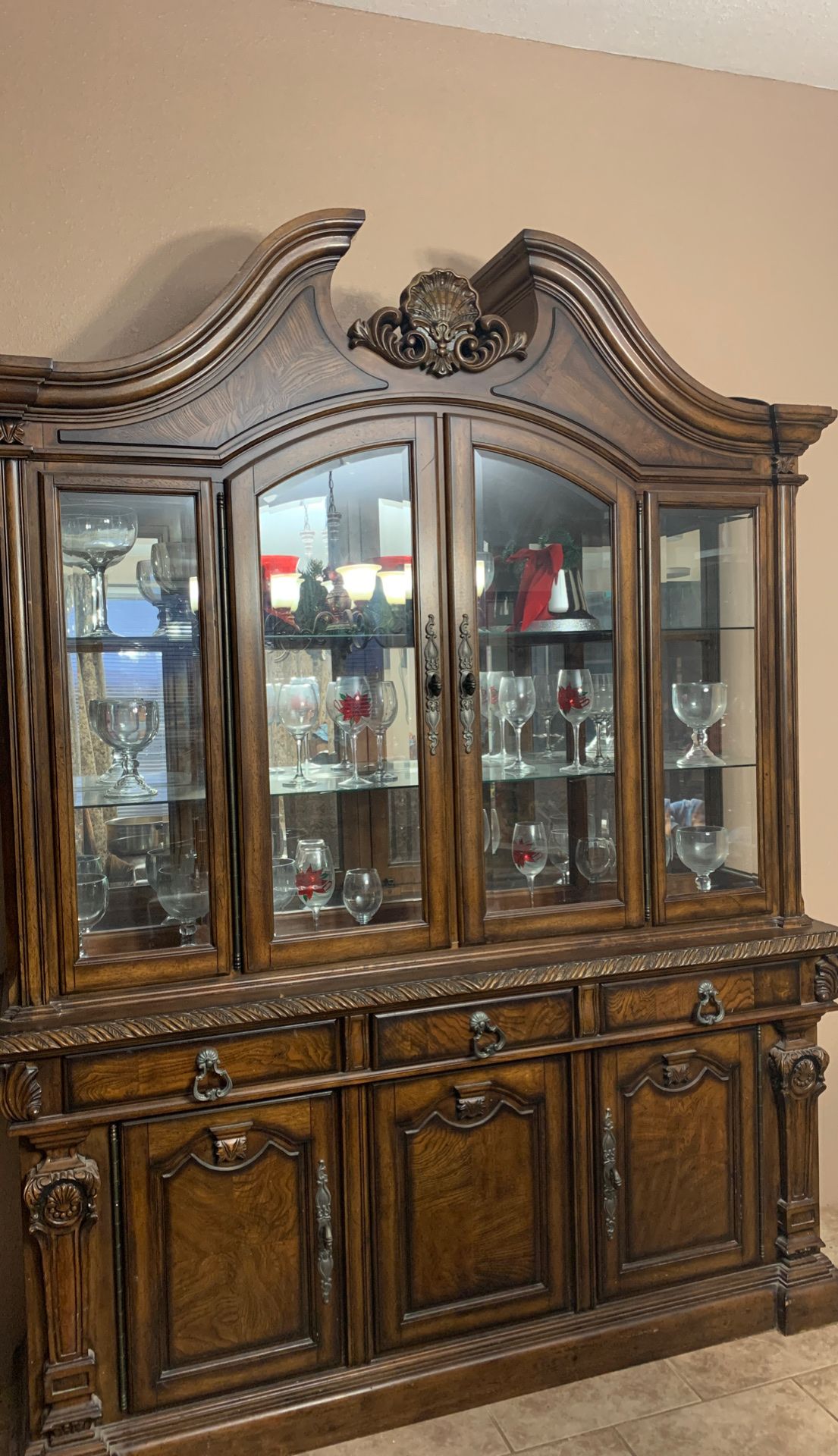 Wood China cabinet