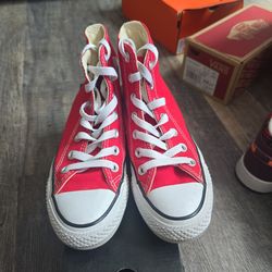 Vans red high tops