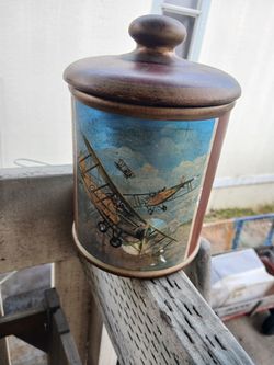 Vintage  Ceramic Tobacco Canister
