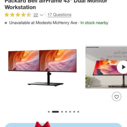 Packard Bell airFrame 43" Dual Monitor Workstation