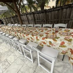 Resin White Folding Chairs