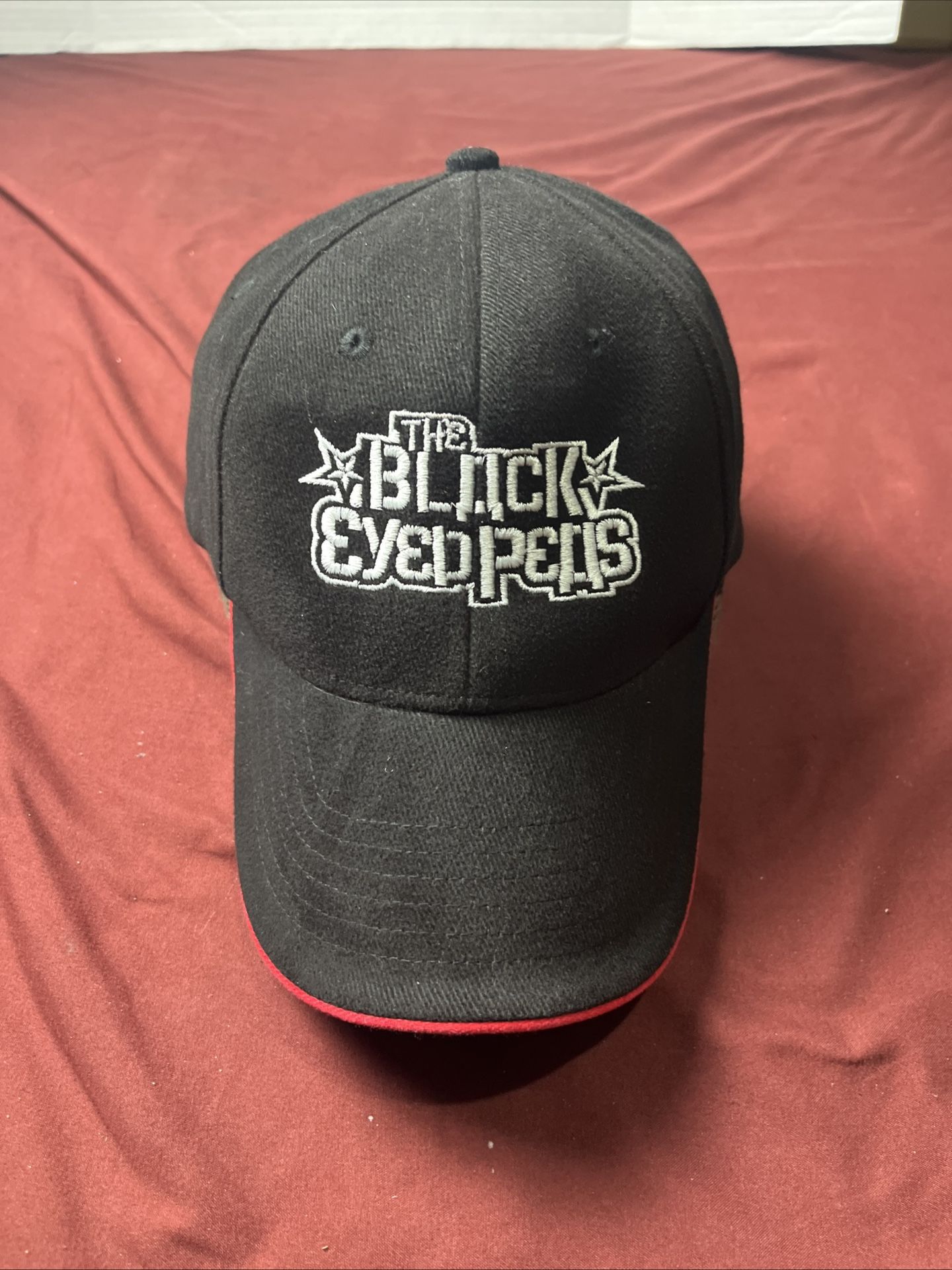 The Black Eyed Peas Black fan merch B3P Cap Sz-s/m By NU-FIT U.S Patent #(contact info removed)