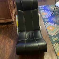 X Rocker Chair With Speaker And Arm Rest And Buttons On Side