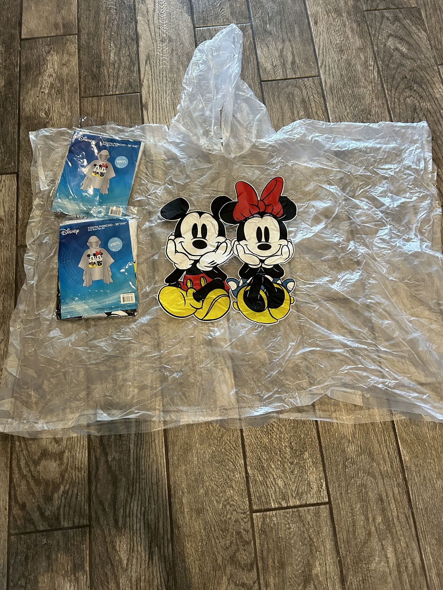 Kids Youth Mickey and Minnie Ponchos