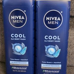 (2) Nivea Men's Bodywash, 16.9 oz each