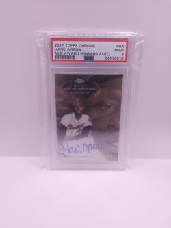 2017 Topps Chrome Hank Aaron Mvp Auto /15