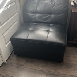 Leather Armless Chair , Sofa, Couch 