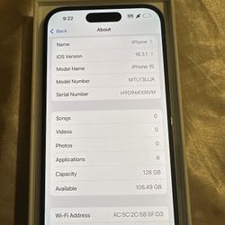 New Unlocked White IPhone 15 128GB