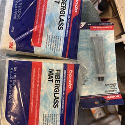 Bondo Liquid Hardener And Fiberglass Mats