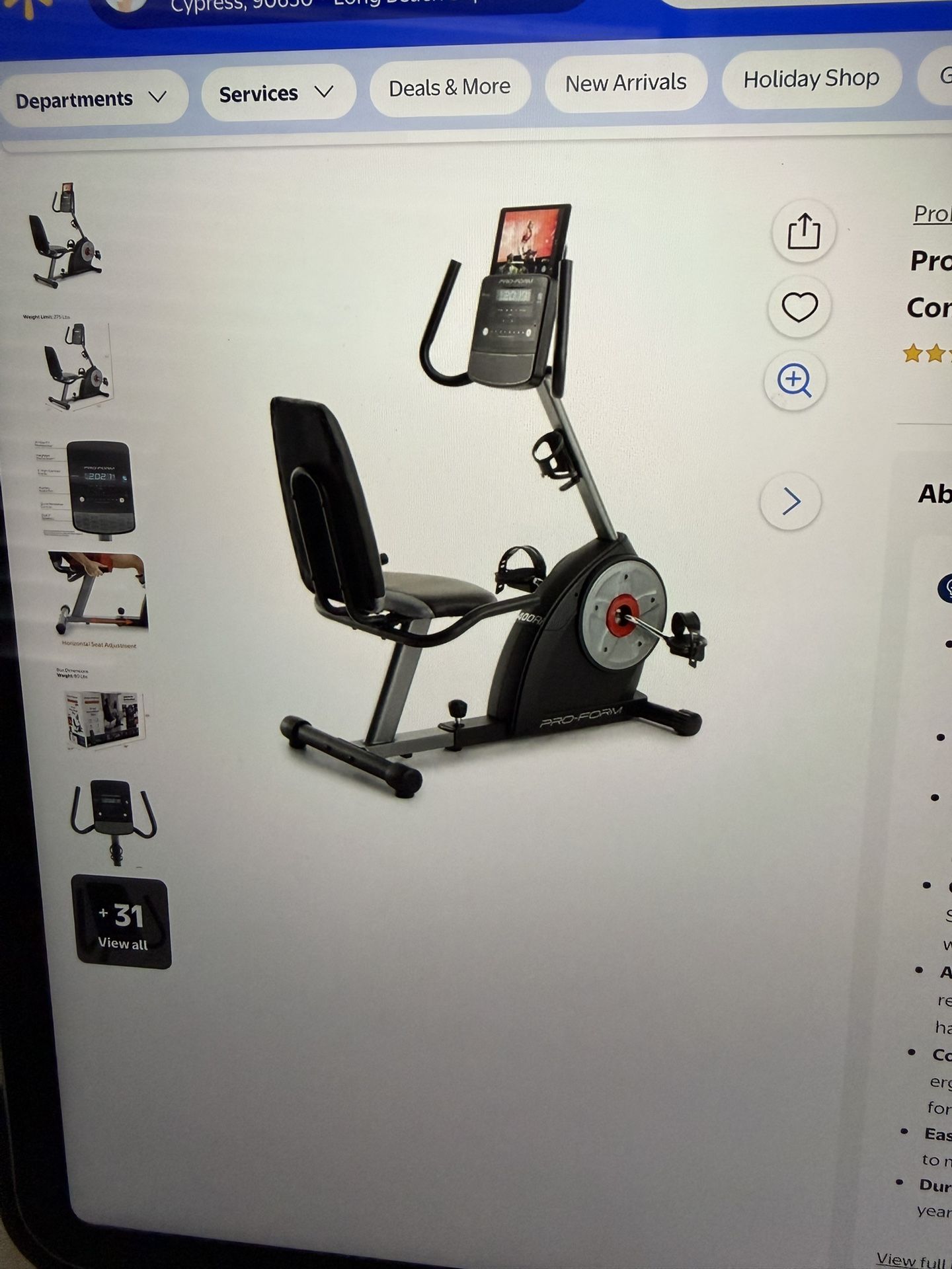 Pro Form 400 Exercise Bike
