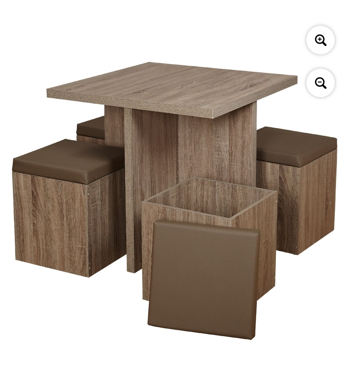 5 Piece Dining Set With Storage Ottoman