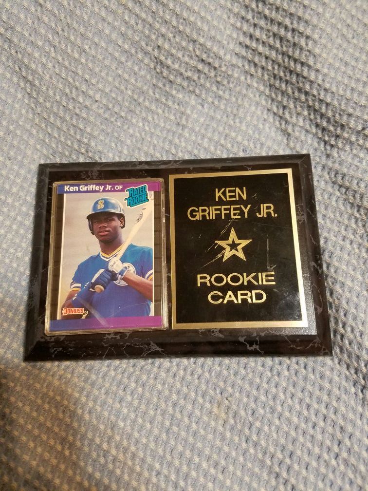 Ken Griffy Jr. Rookie card with plaque