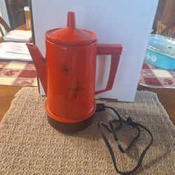Vintage Regal Poly Perk automatic electric coffee percolator ☆ MCM ATOMIC!!
