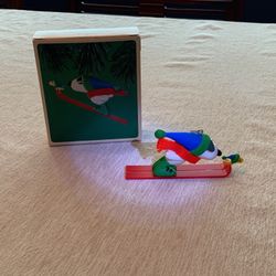 Snoopy Christmas Ornament, Snoopy Skiing
