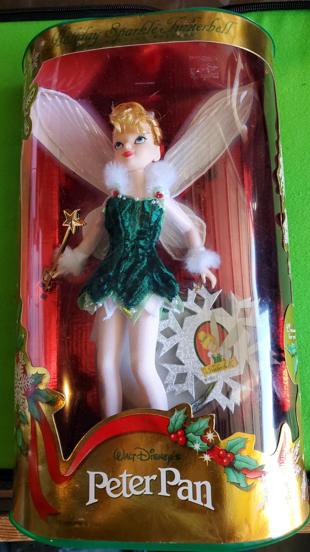 Unopened MATTEL special issue DISNEY holiday sparkel TINKERBELL doll for $60