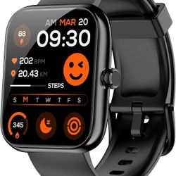 Smart Watch with Alexa Built-in, 1.83" HD Fitness Tracker with Bluetooth Calls
