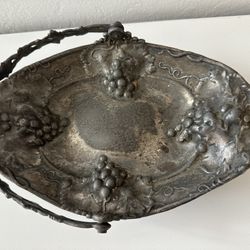 Antique Silver Plate /basket  11x8x11