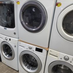 Kenmore Front Loading Washer And Stackable Gas Dryer Set 