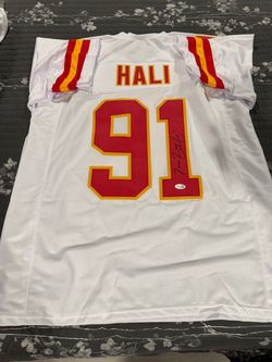 Tamba Hali #91 Signed Football Jersey JSA