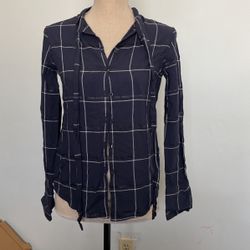 Banana Republic Dillon  Plaid Flannel Shirt Size XS
