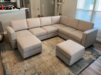 Brand New Belffin Modular Sectional Sofa with Storage – Light Gray